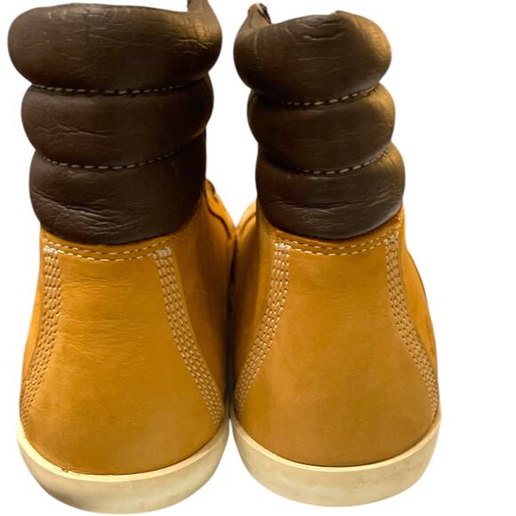 Sz 11 Women's Timberland Dausette Wheat Brown Nubuck High Top Sneaker Shoes, EUC - Picture 6 of 13